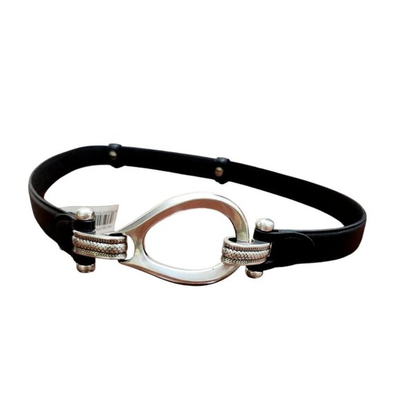 Van Heusen Belt  Women\'s Genuine Leather 20160-1V Size M/L Brass Buckle
